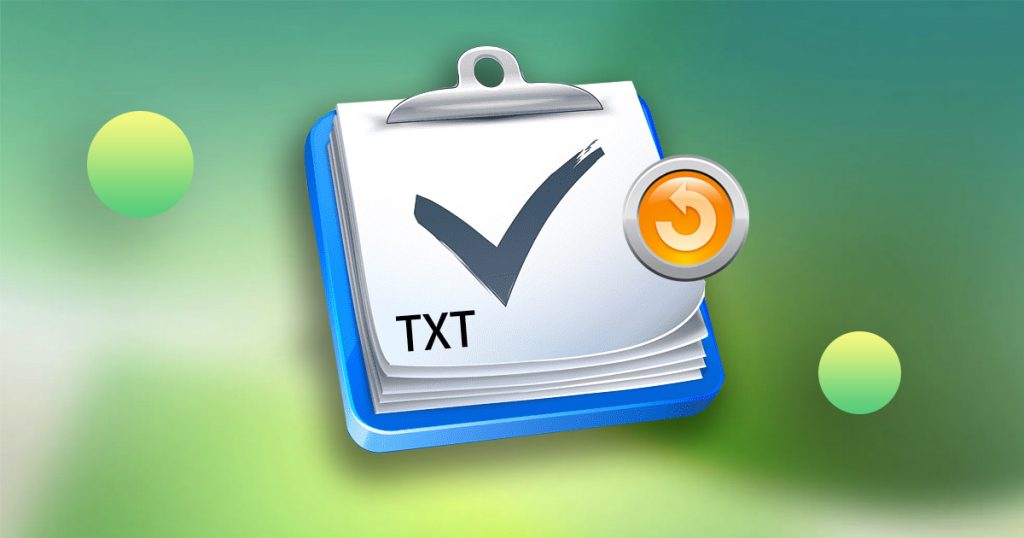 TXTファイルを復元する方法