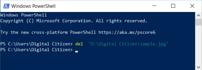 powershellファイルを完全削除