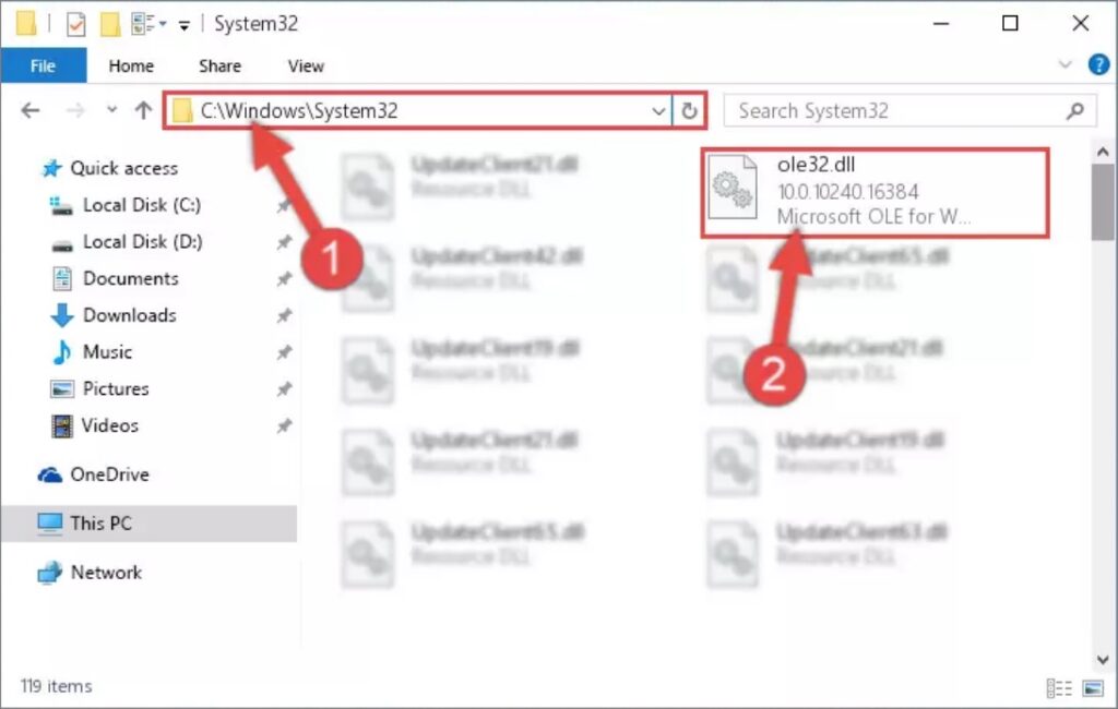 Windows/System32 ole32.dll