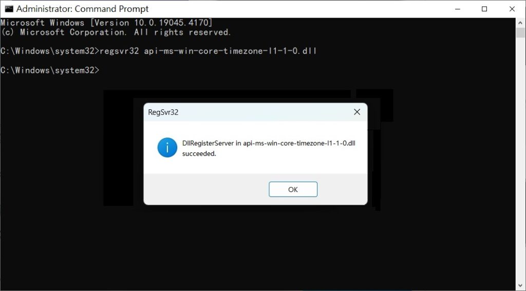 regsvr32 api-ms-win-core-timezone-l1-1-0.dll