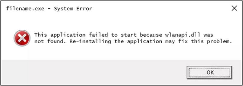 wlanapi.dll error